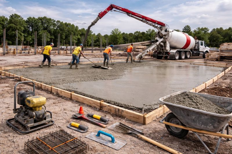 Commercial Slab Installation in Toledo, OH