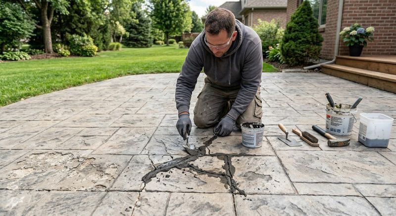 Decorative Concrete Repair in Plano, TX