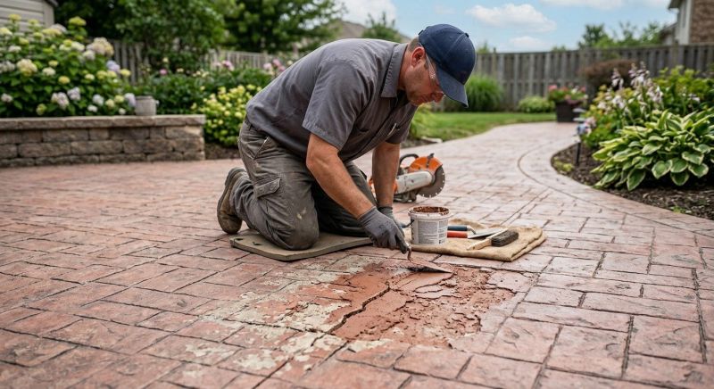 Decorative Concrete Repair in Doylestown, PA