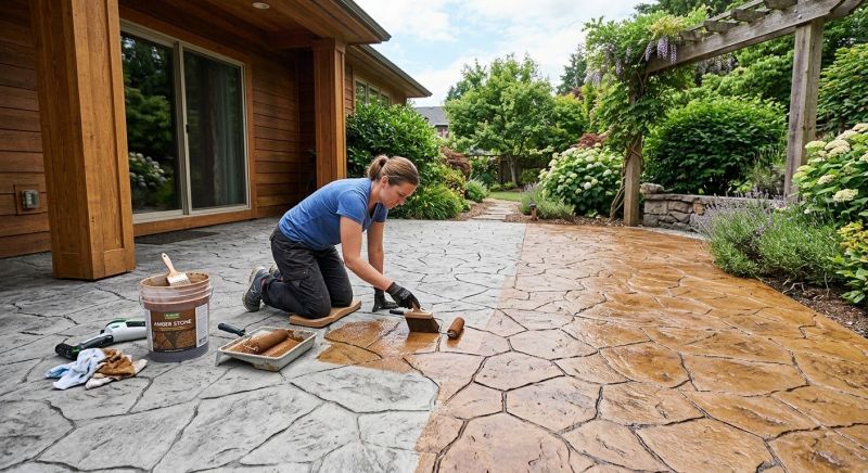Patio Overlay Installation in Dallas, TX