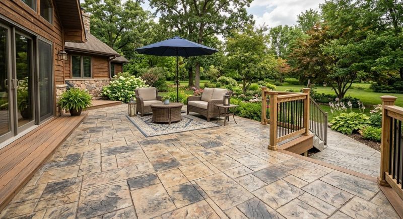 Stamped Concrete Installation in Fort Worth, TX