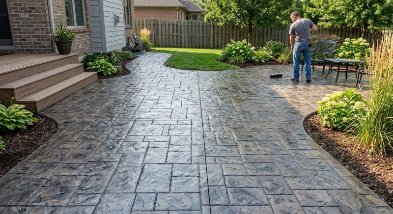 Stamped Concrete Patio Installation in Dallas, TX
