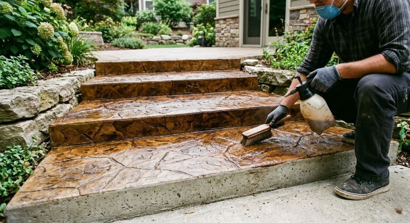 Stamped Concrete Staining in Corpus Christi, TX
