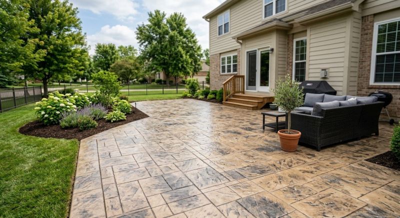 Textured Concrete Installation in Dallas, TX
